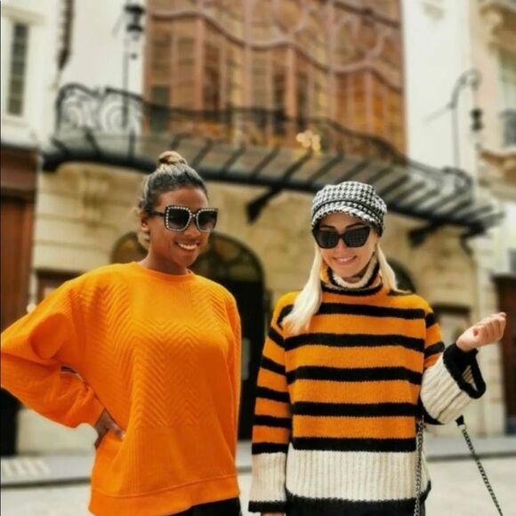 ZARA STRIPED KNIT SWEATER - Picture 12 of 16